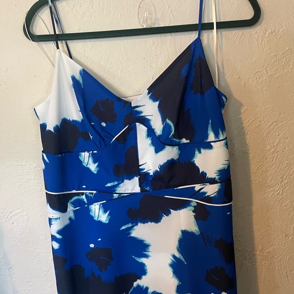 Banana Republic Maxi NWT Floral Blue and Black Dress - Picture 3 of 6